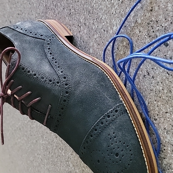 Johnston & Murphy Shoes Mens Johnston Murphy Conrad Blue Suede